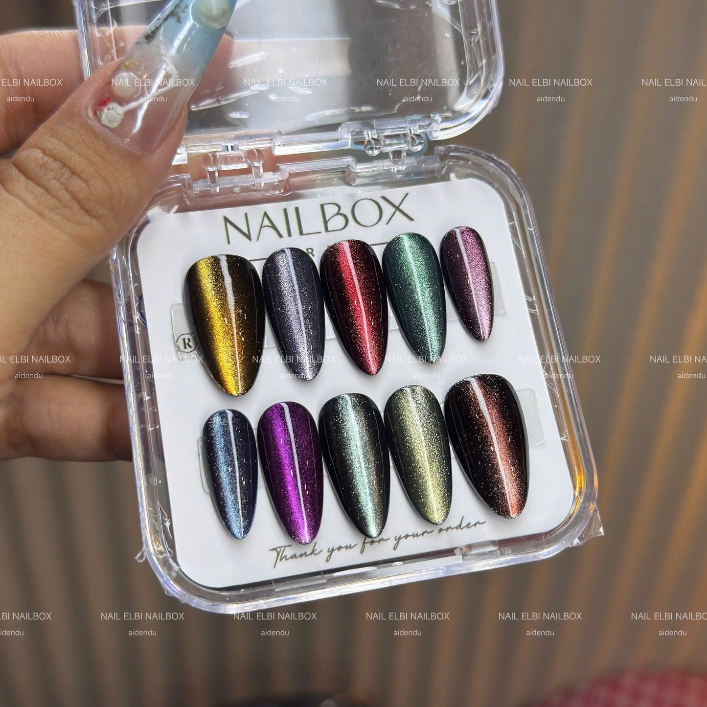 Chromatic Nocturne Handmade Press-On Nails
