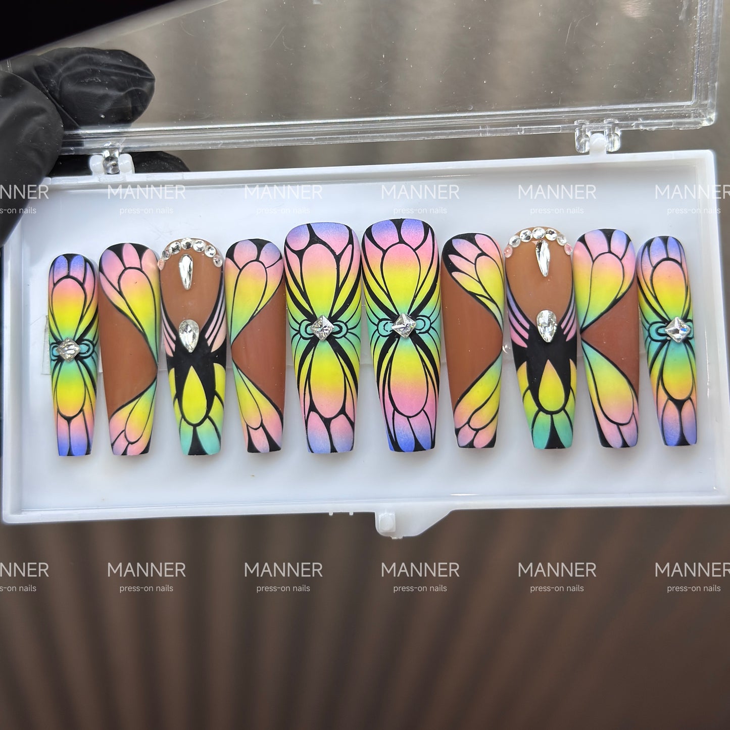 Aurora Wing Handmade Press-On Nails