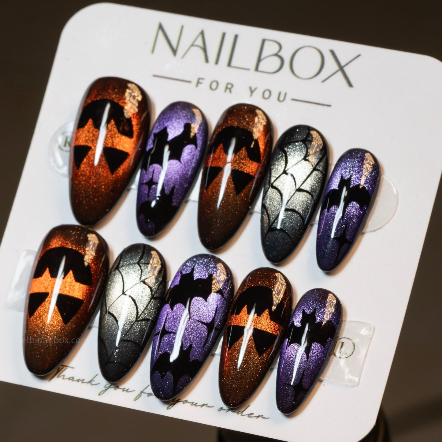 Ember Nocturne Handmade Press-On Nails