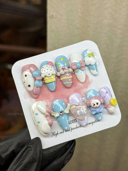 Pastel Reverie Handmade Press-On Nails