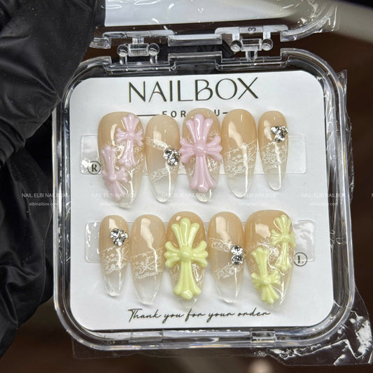 Blush Heirloom Handmade Press-On Nails