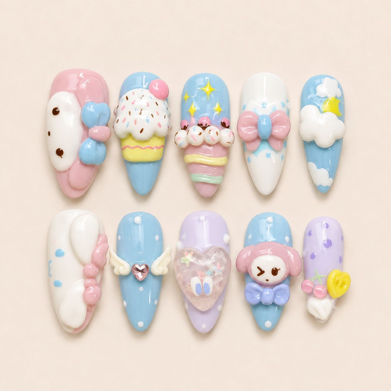 Pastel Reverie Handmade Press-On Nails