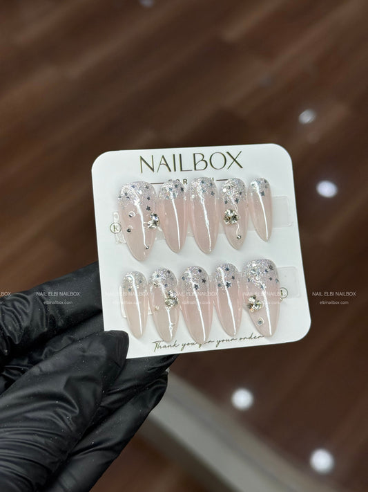 Celestial Blush Handmade Press-On Nails