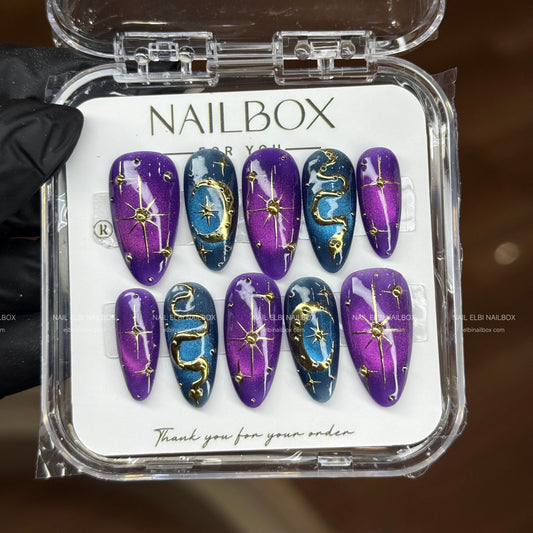 Astral Serpent Handmade Press-On Nails