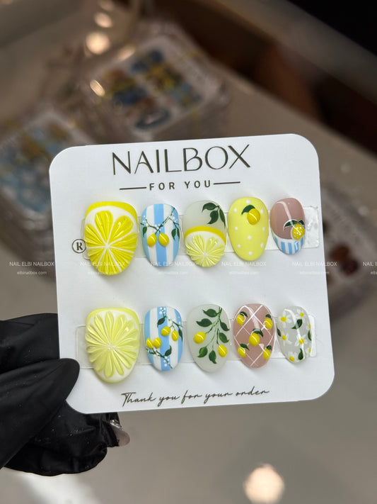 Lemon Orchard Handmade Press-On Nails