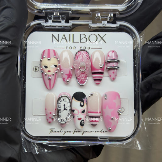 Pink Reverie Handmade Press-On Nails