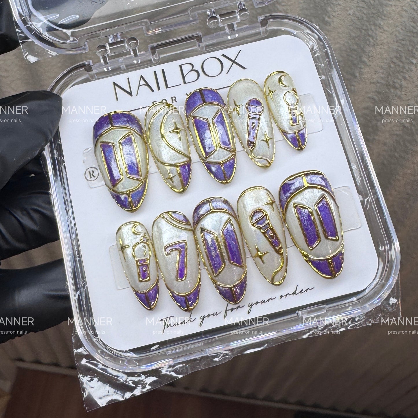 Lunar Duet Handmade Press-On Nails