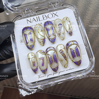 Lunar Duet Handmade Press-On Nails