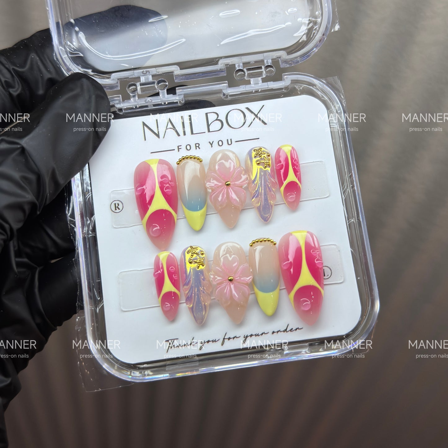 Solar Petal Handmade Press-On Nails
