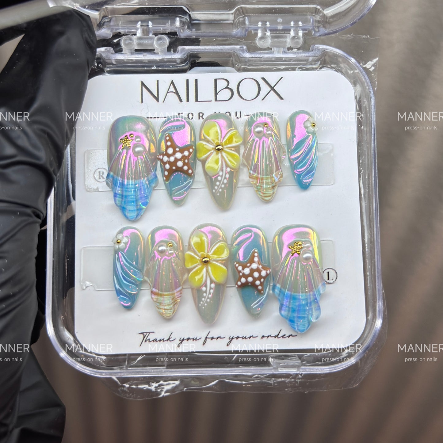 Opaline Tide Handmade Press-On Nails