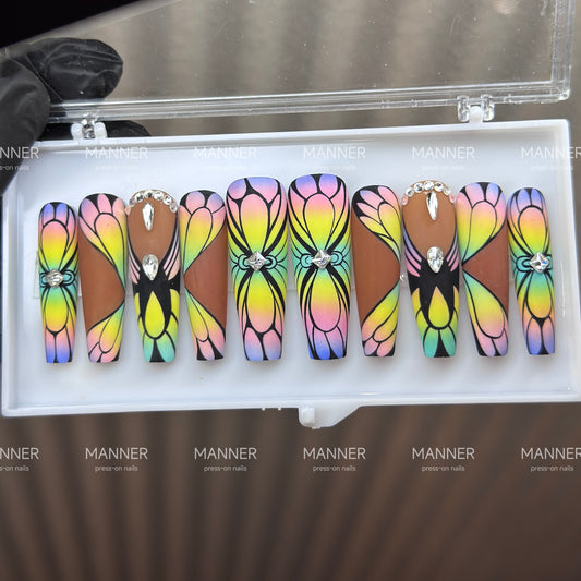 Aurora Wing Handmade Press-On Nails