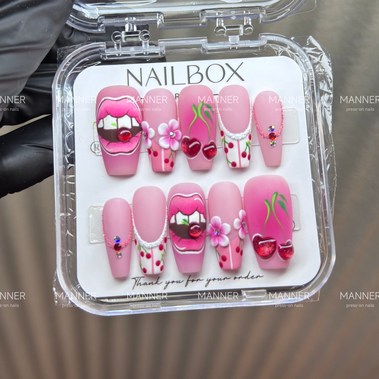Cherry Reverie Handmade Press-On Nails