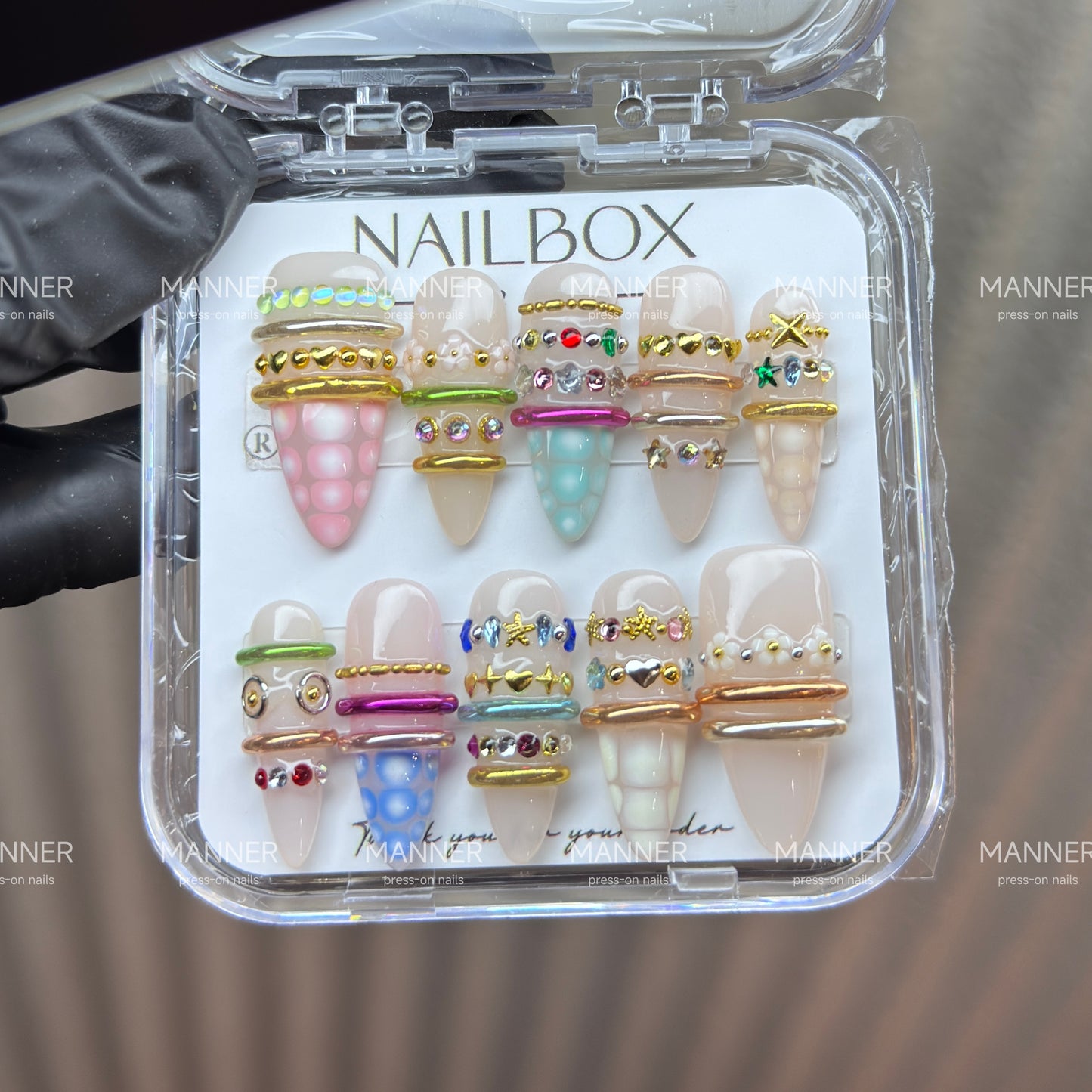 Gilded Orbit Handmade Press-On Nails