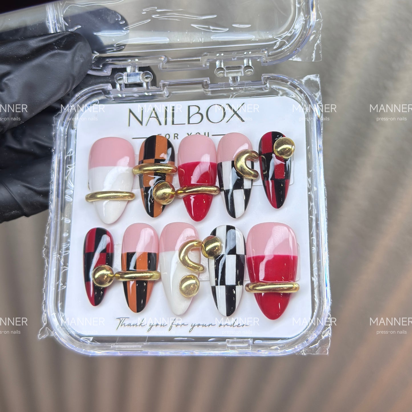 Crimson Cadence Handmade Press-On Nails