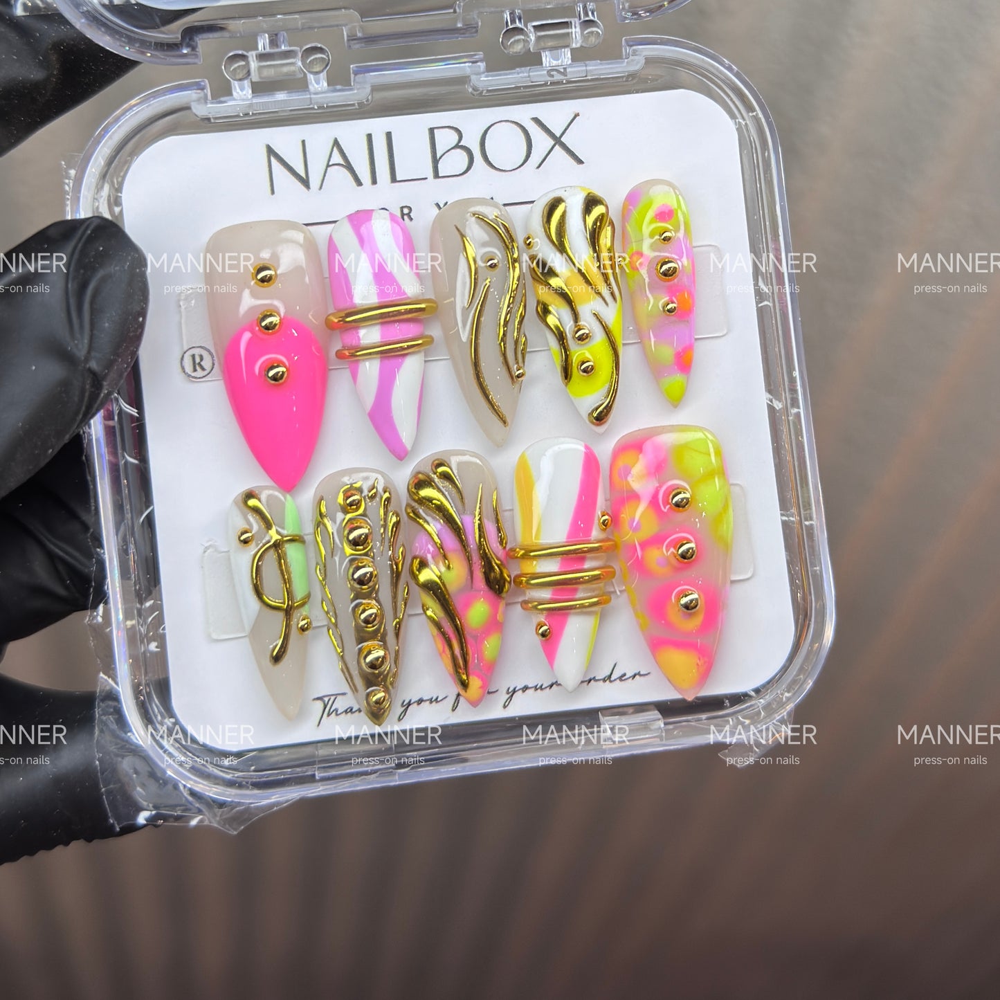 Solar Bloom Handmade Press-On Nails