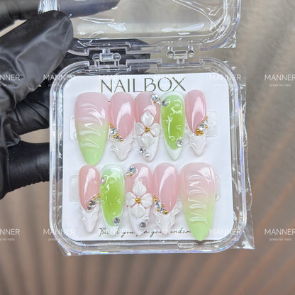 Lime Blossom Handmade Press-On Nails Nail Elbi