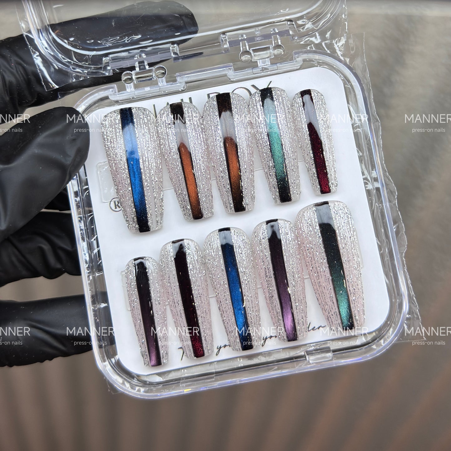 Prismatic Veil Handmade Press-On Nails