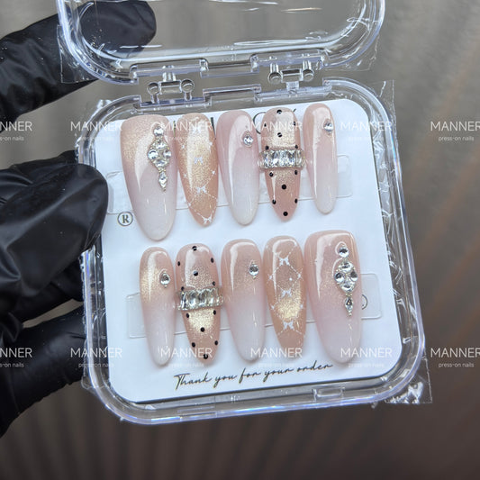 Celestial Whisper Handmade Press-On Nails