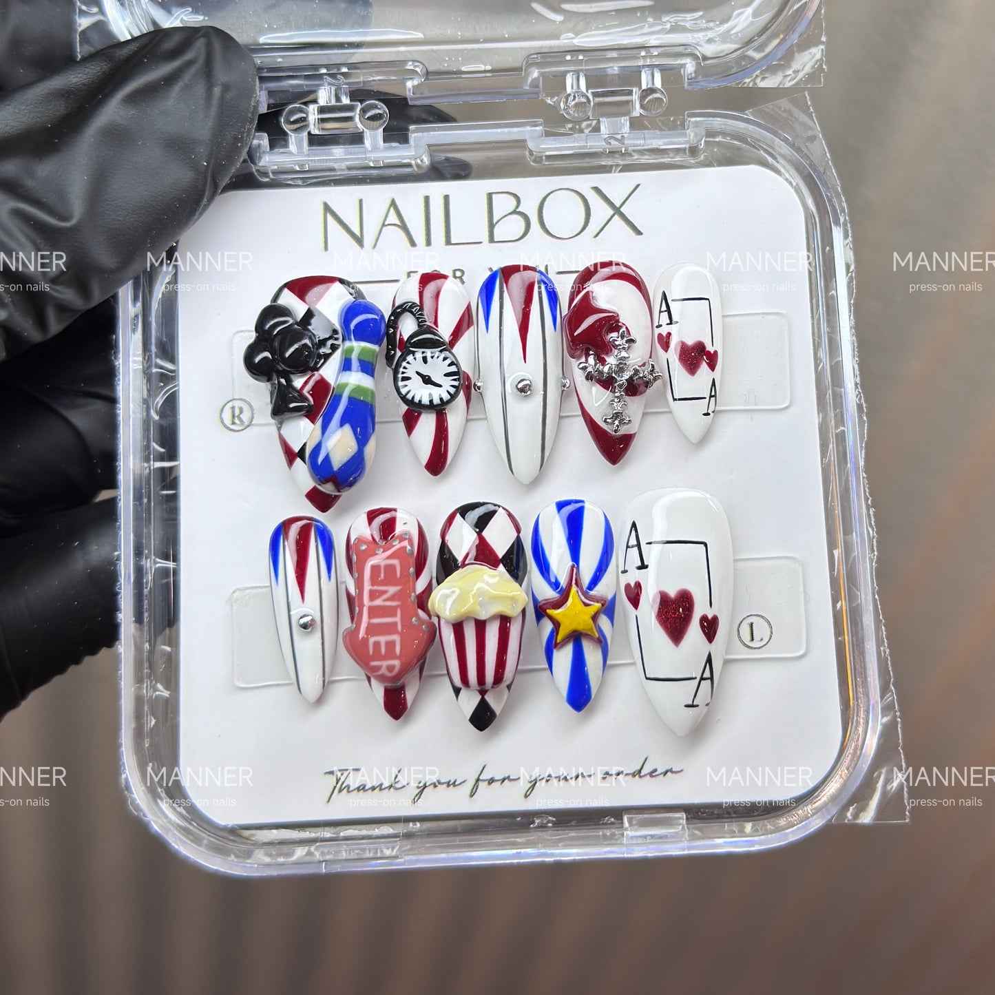 Crimson Cabaret Handmade Press-On Nails