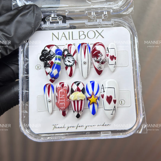 Crimson Cabaret Handmade Press-On Nails