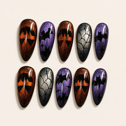 Ember Nocturne Handmade Press-On Nails