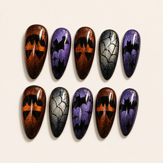 Ember Nocturne Handmade Press-On Nails