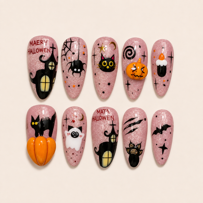 Rosewood Haunt Handmade Press-On Nails