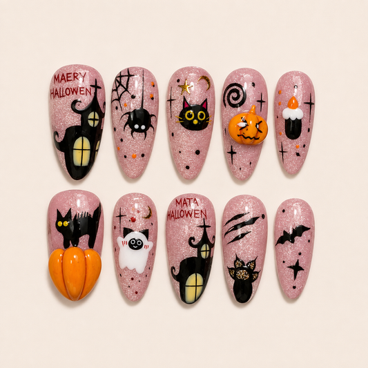 Rosewood Haunt Handmade Press-On Nails